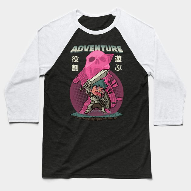 Anime Gaming Adventure RPG Knight Baseball T-Shirt by KoemiHouse